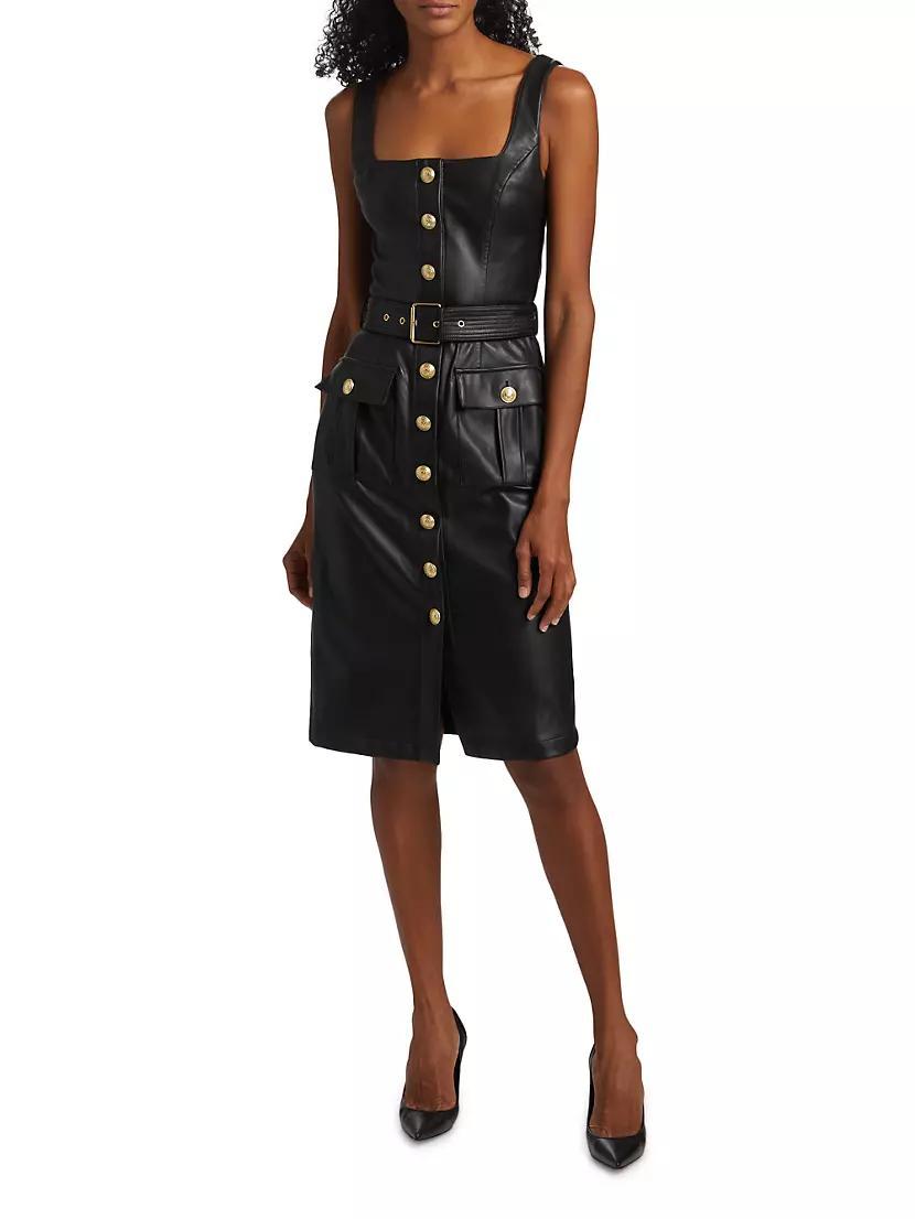 Idy Faux Leather Tank Dress Product Image