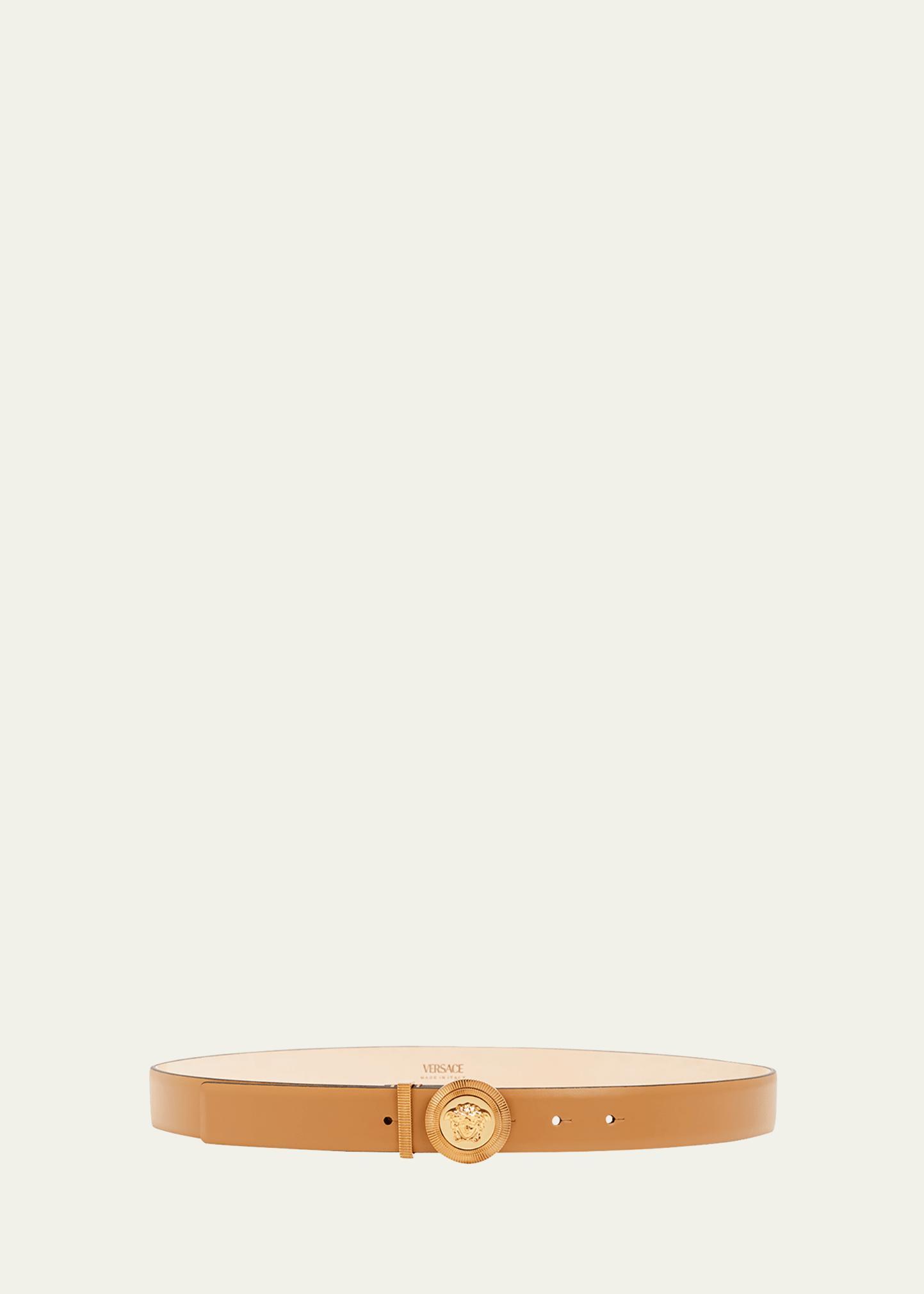 Medusa Coin Leather Belt Product Image