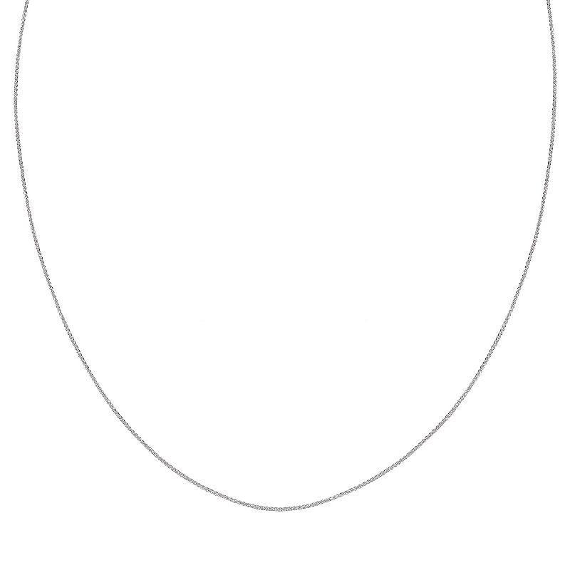 PRIMROSE Sterling Silver Wheat Chain Necklace, Women's, Size: 20", Grey Product Image