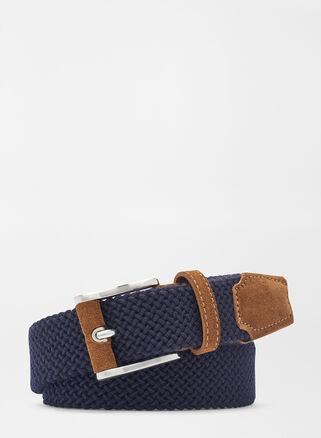 Peter Millar Mens Skyline Woven Belt | Color: Navy | Size: 38 Product Image