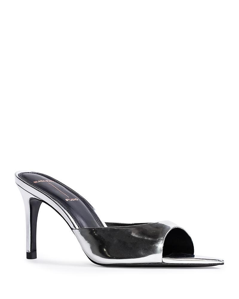 Black Suede Studio Womens Brea Patent Leather High Heel Sandals Product Image