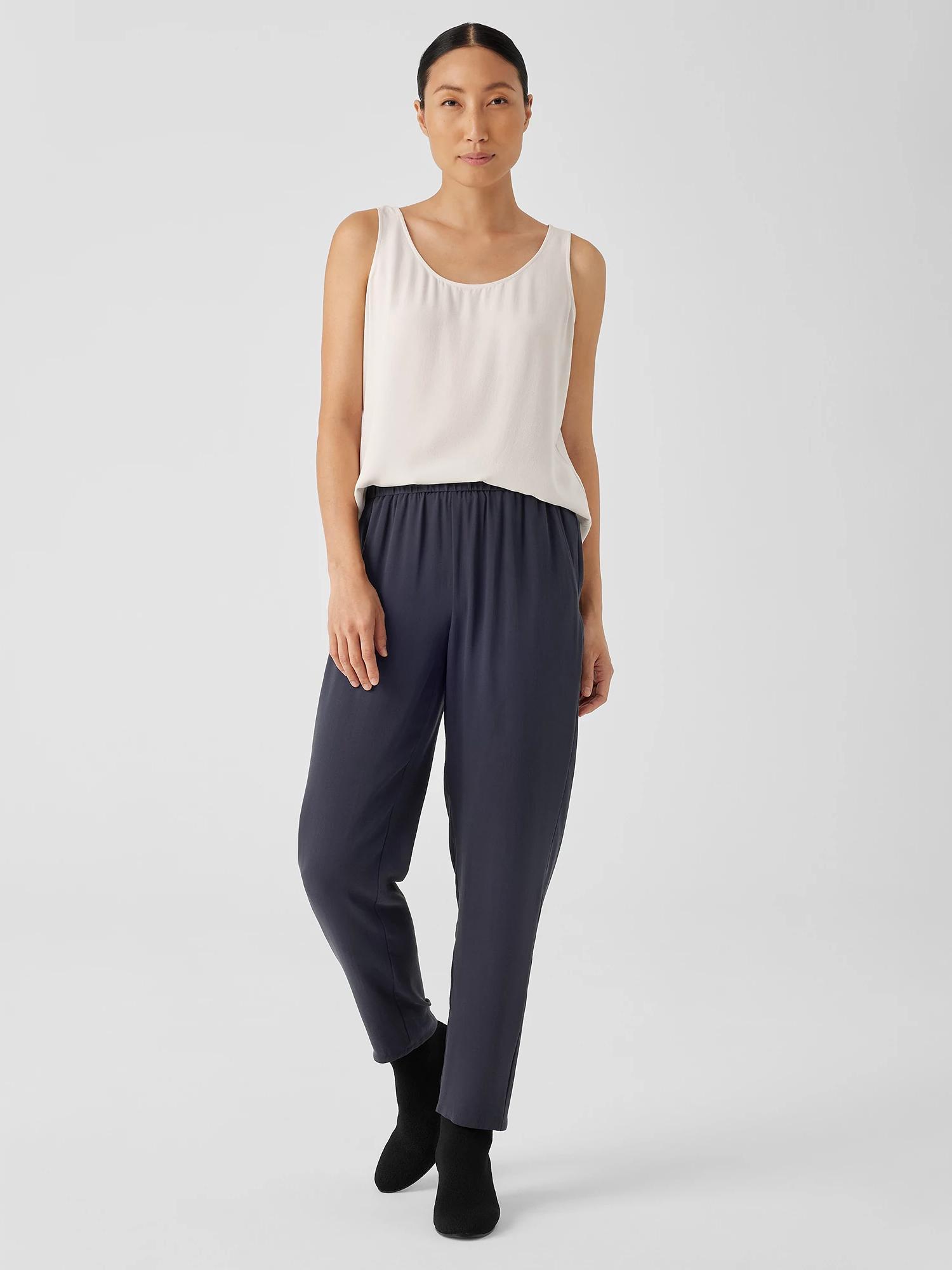 Silk Georgette Crepe Tapered Pant Product Image