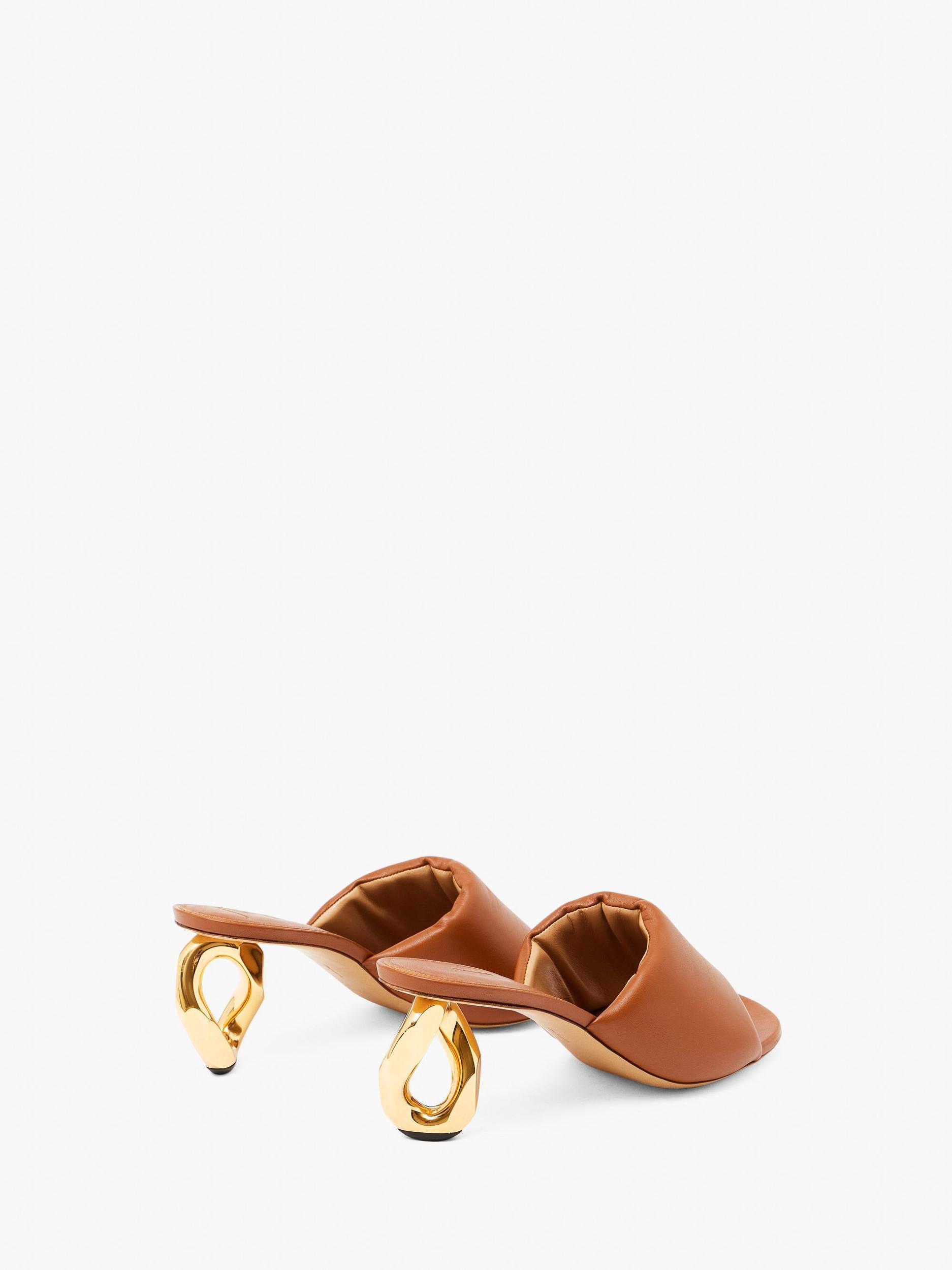 CHAIN HEEL LEATHER MULES Product Image