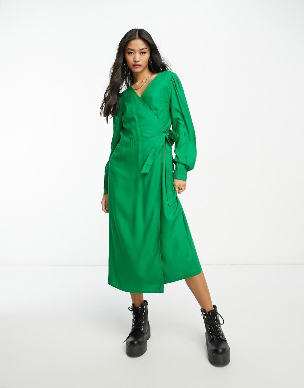 Y.A.S Krizza midi wrap dress Product Image