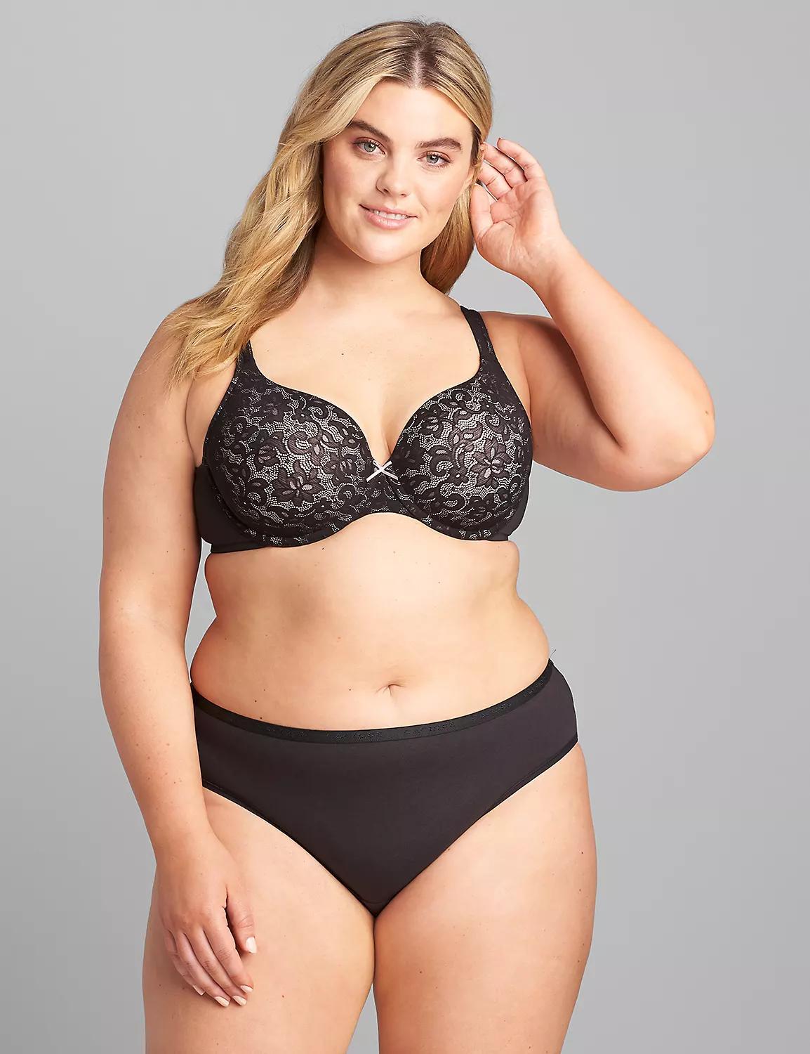 Cotton Lightly Lined T-Shirt Bra With Lace Product Image