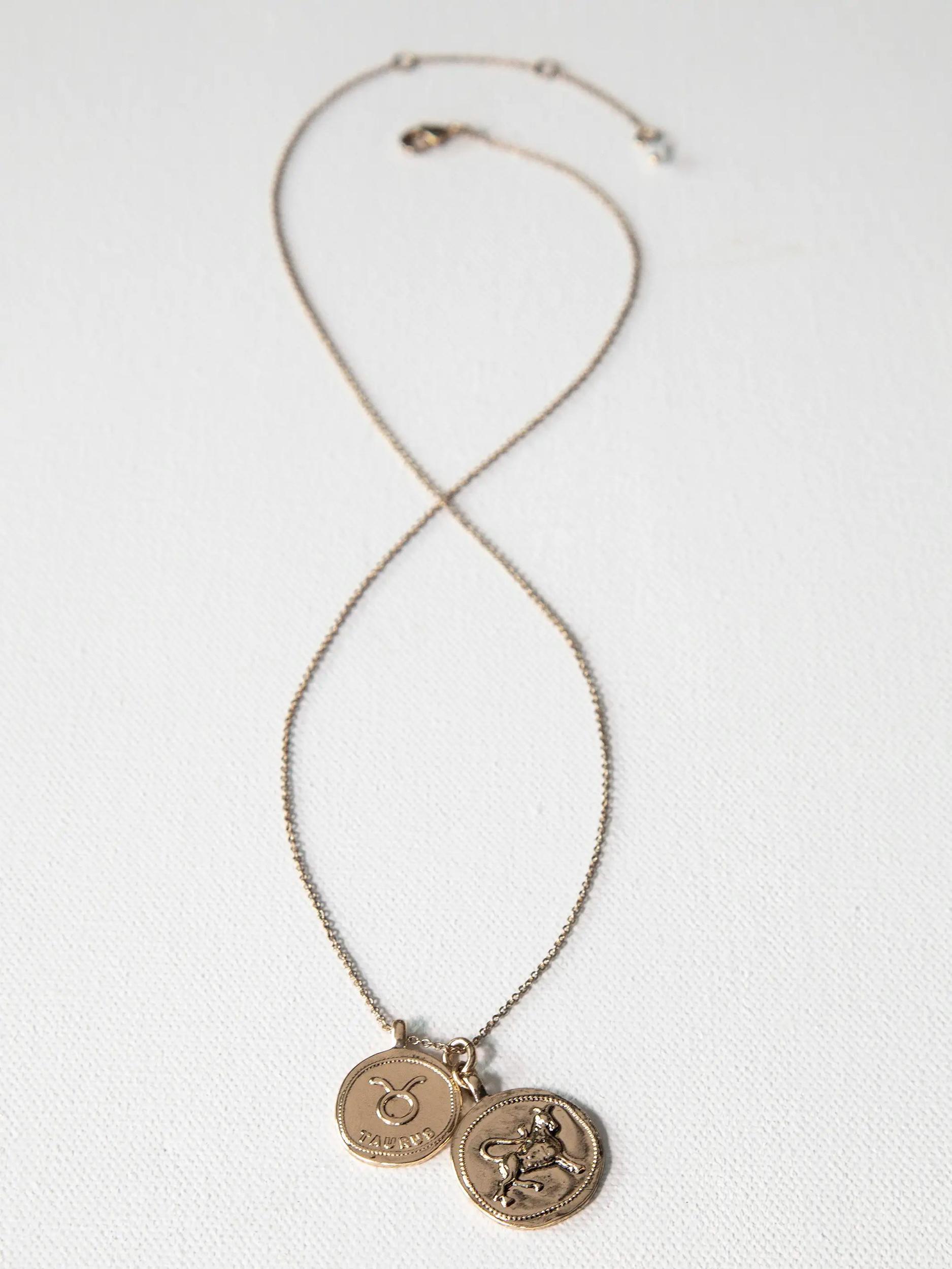 Zodiac Coin Necklace - Gemini Product Image