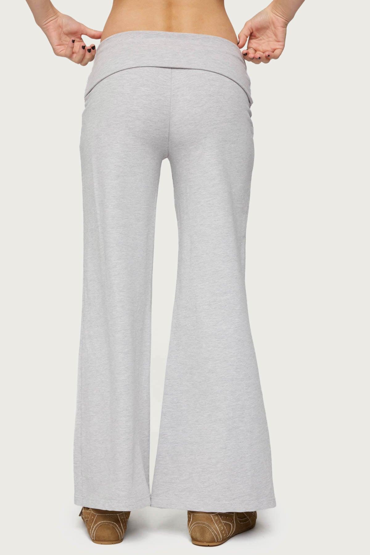 Petite Wide Leg Fold Over Pants Product Image
