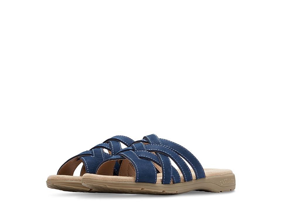 Eastland Hazel Womens Leather Slide Sandals Blue Product Image