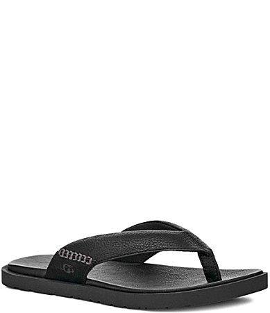 UGG Mens Seaside II Leather Suede Flip Product Image