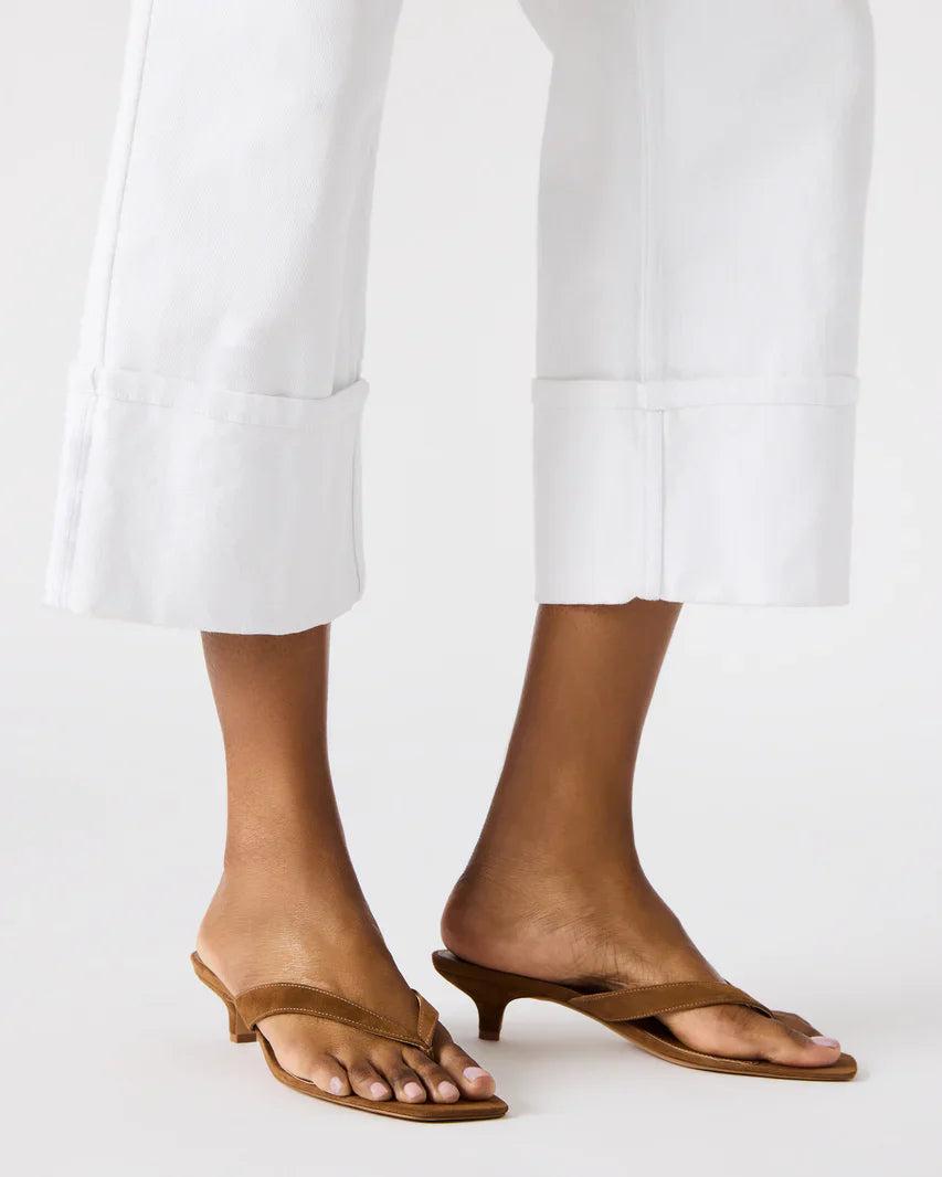Tracie Chestnut Suede Thong Strap Kitten Heels Product Image