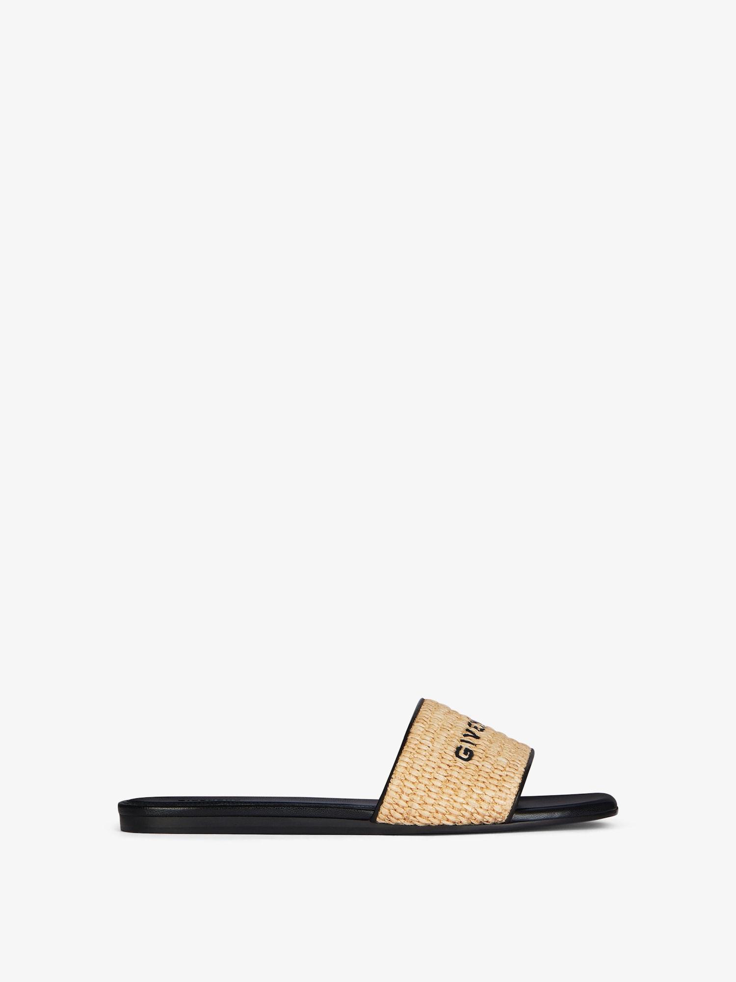 4G flat mules in raffia Product Image