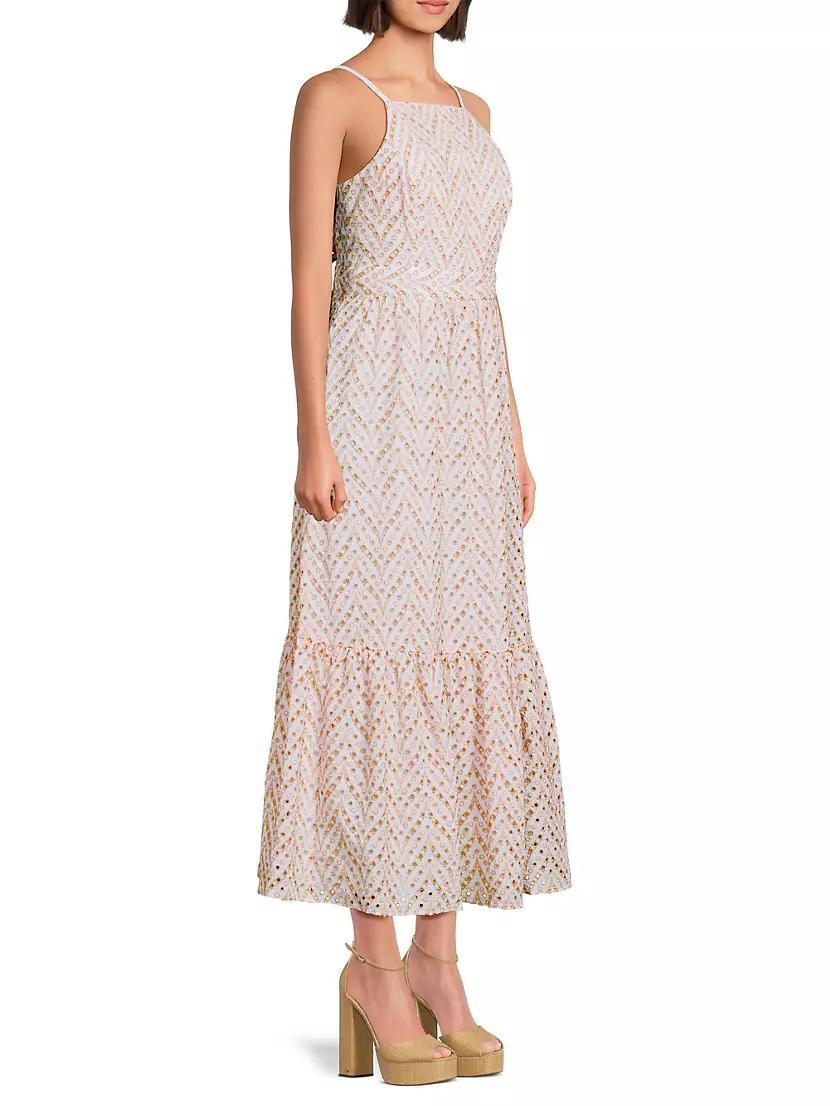 Charlese Eyelet Back Tie Maxi Dress Product Image