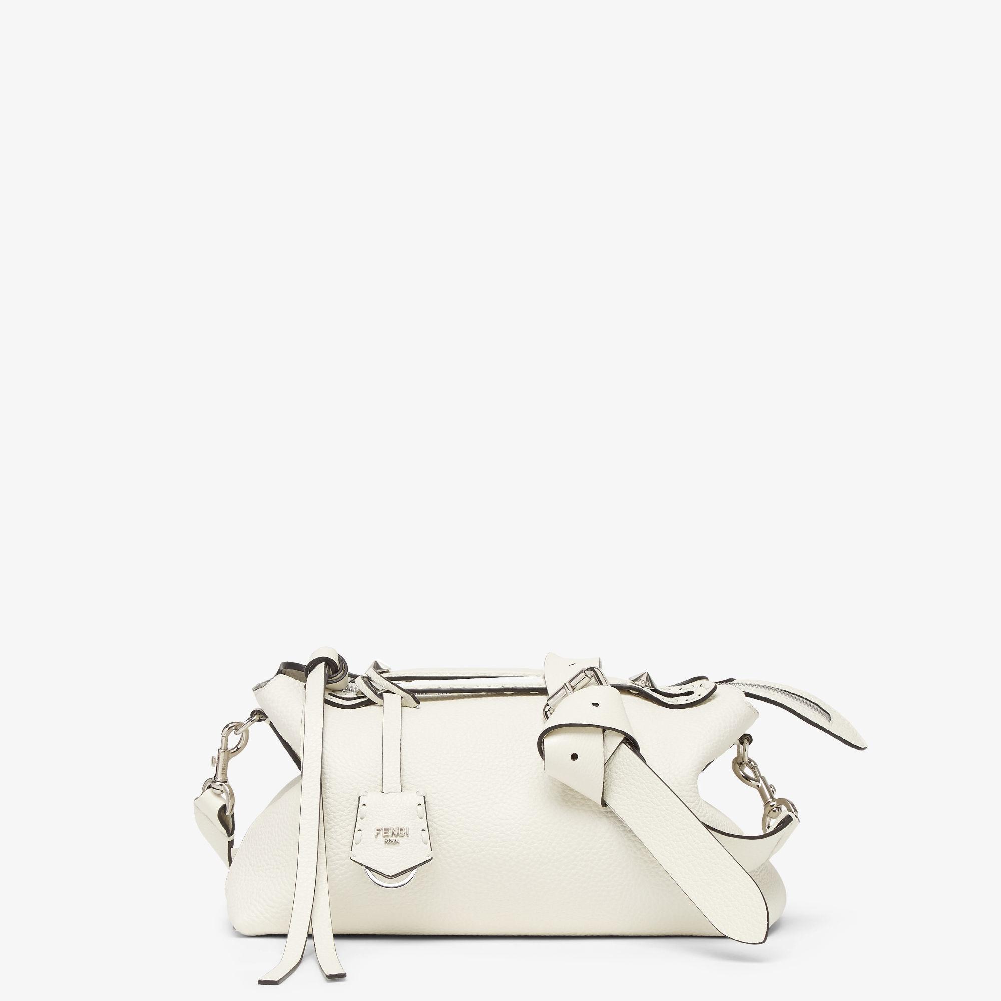 By The Way Selleria MediumWhite Selleria bag with 192 hand-sewn topstitches Product Image