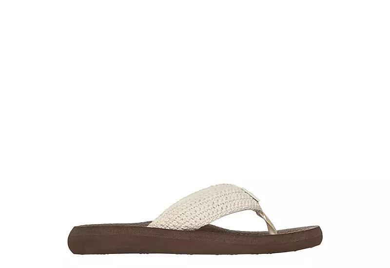 Skechers Relaxed Fit® Cali® Asana Valley Chic! Women's Thong Sandals, Size: 6, Natural Product Image