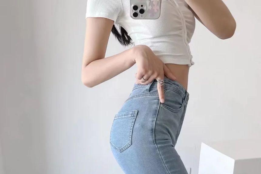 Mid Rise Bootcut Jeans Product Image
