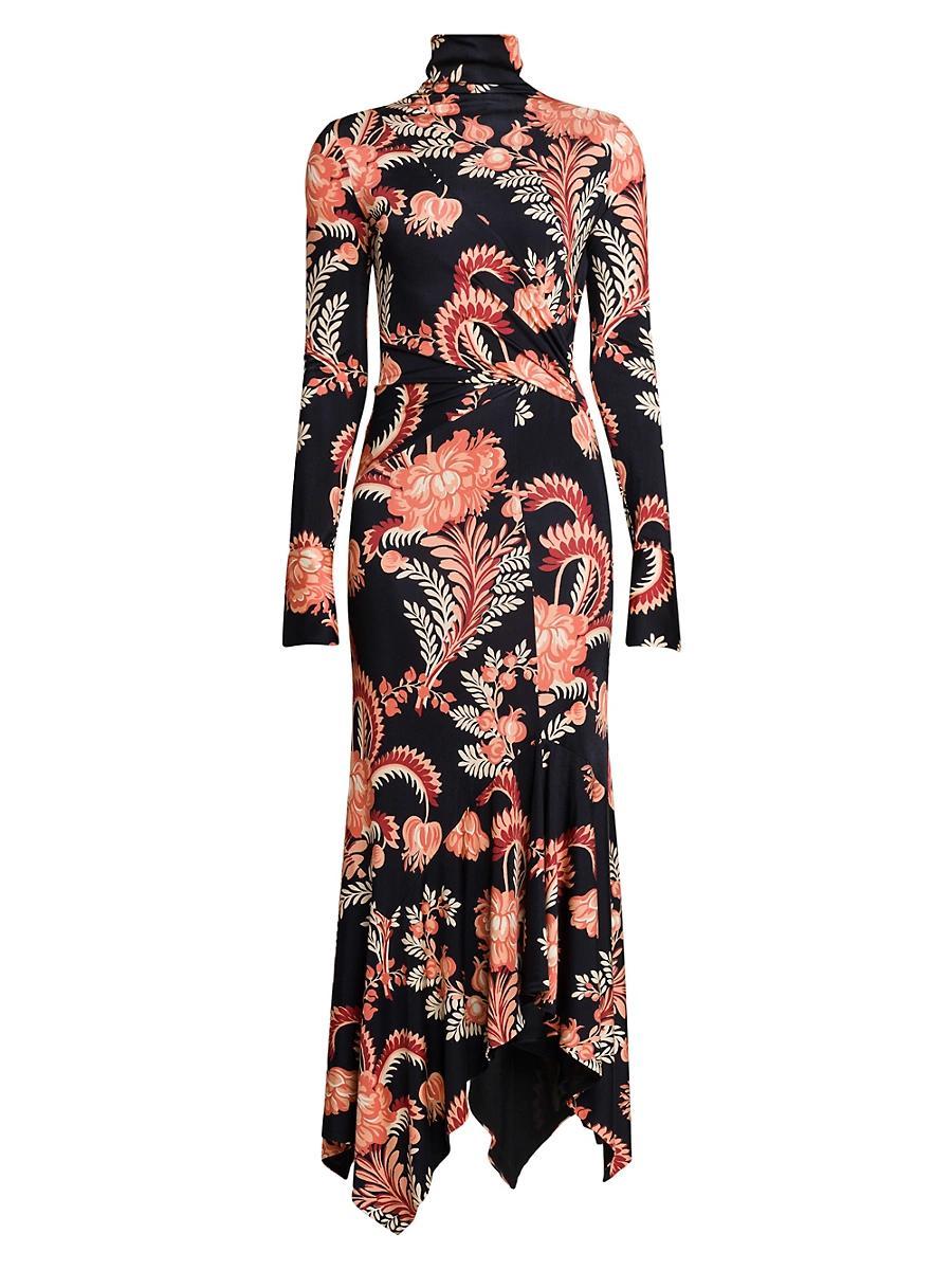 Womens Floral Jersey Maxi Dress Product Image