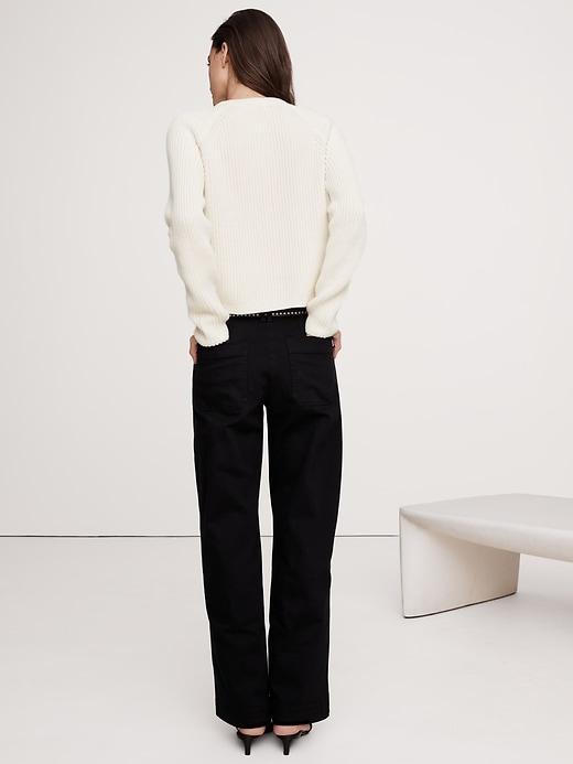 Cotton-Wool Ribbed Sweater Product Image