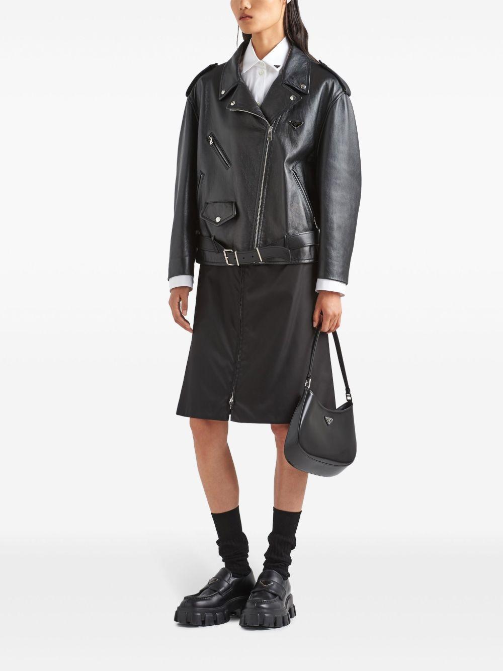 nappa-leather biker jacket Product Image