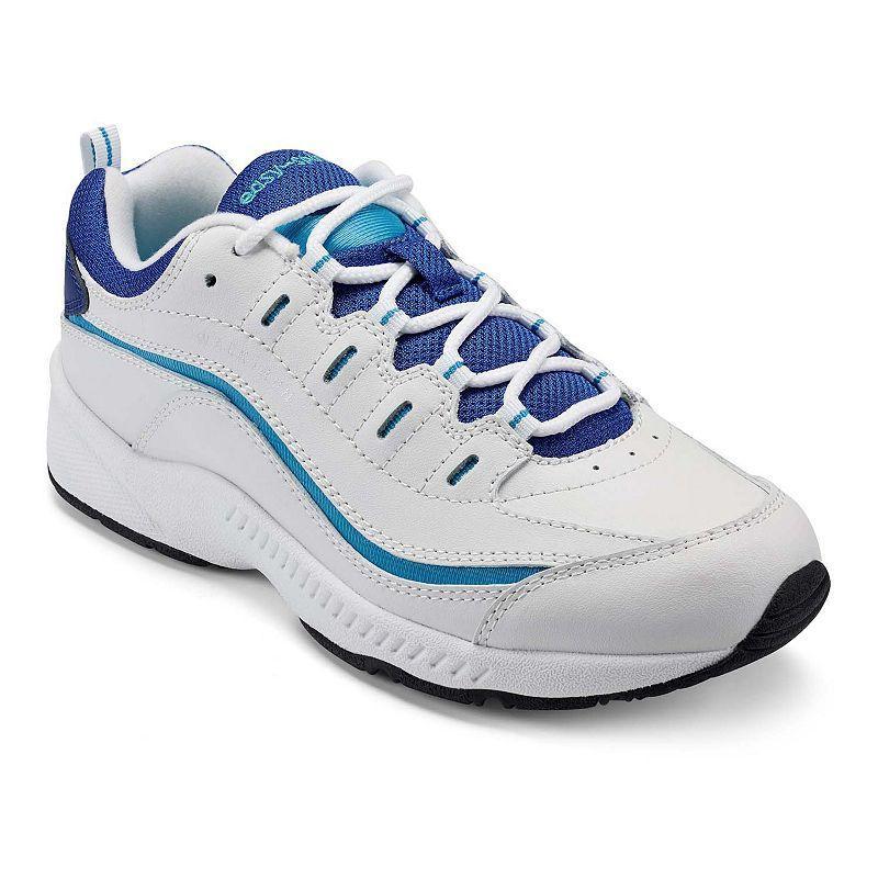 Easy Spirit Romy Women's Fashion Walking Sneakers, Size: 6 Wide, White Cyan Blue Product Image