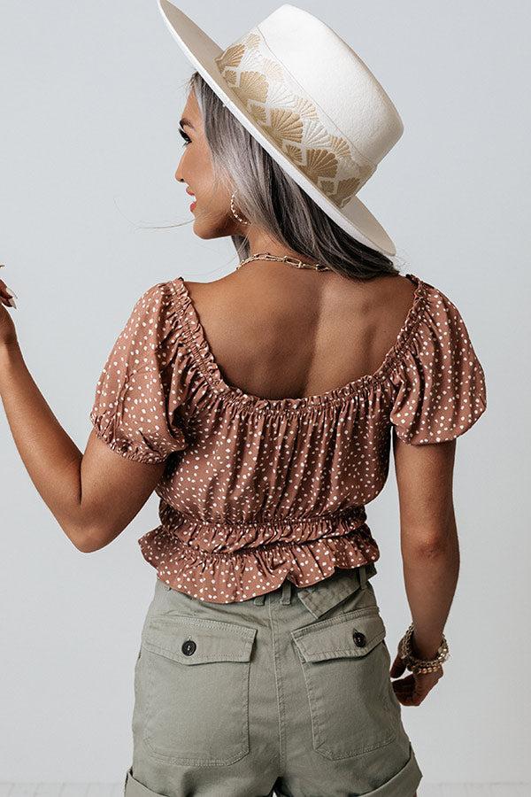 On The Haute Spot Crop Top In Rustic Rose Product Image
