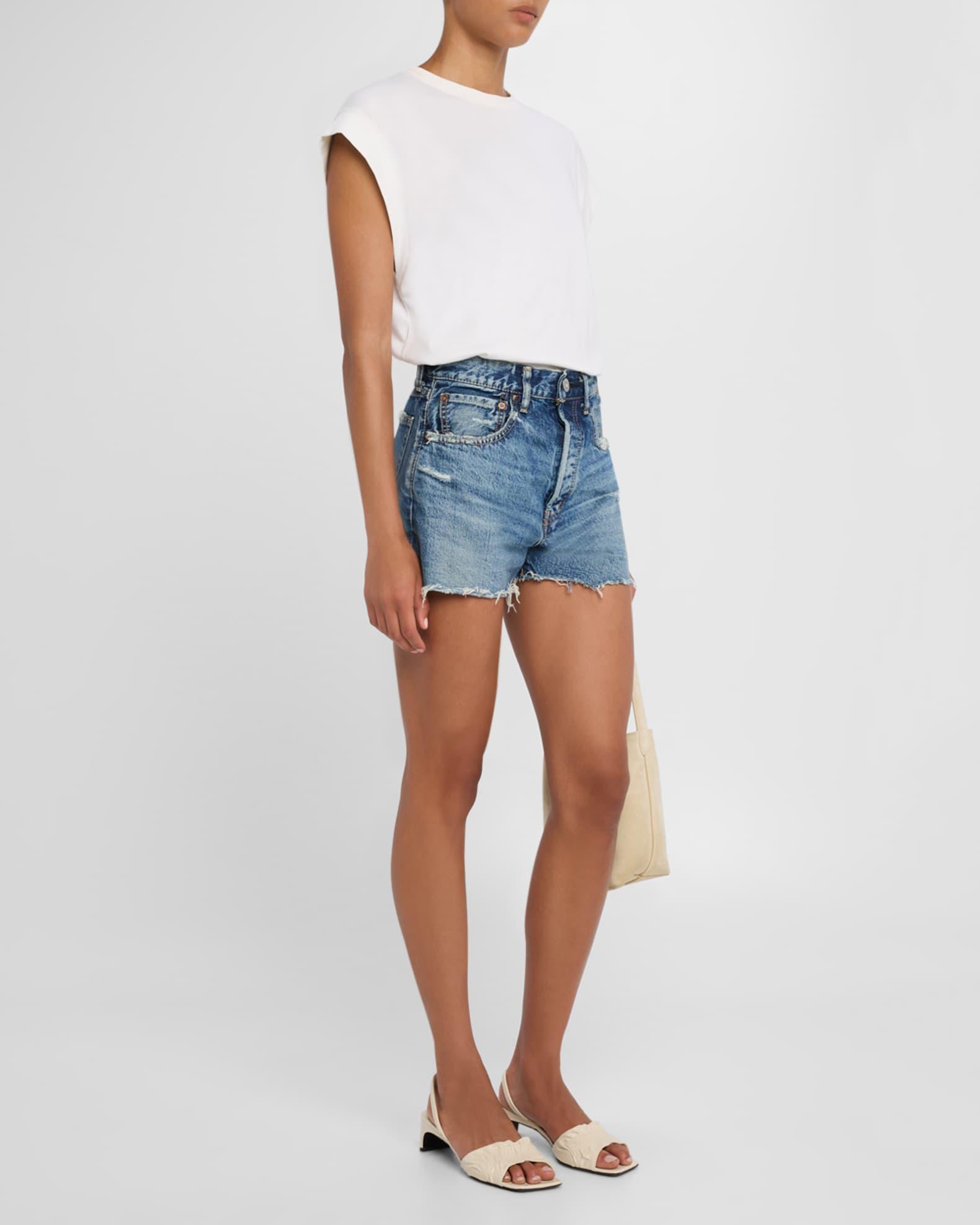Manhasset Distressed Denim Shorts Product Image