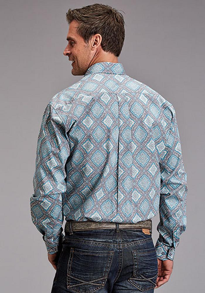 Stetson® Men's L/S Turquoise Medallion Print Button Shirt Product Image
