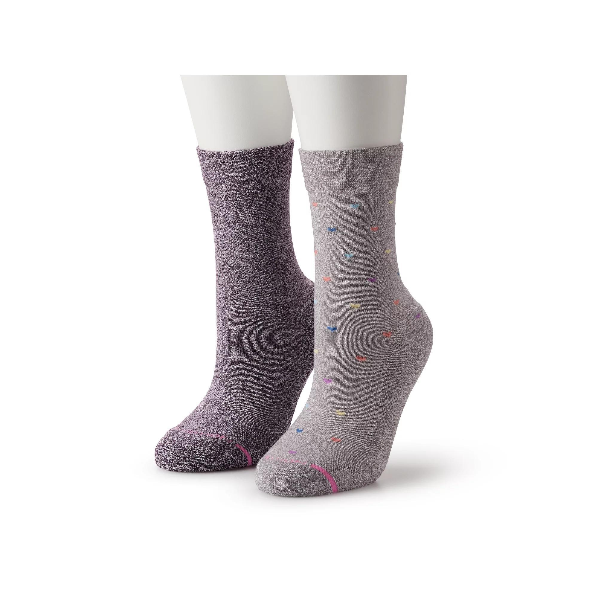 Womens Dr. Motion 2-Pack Print Diabetic Socks Product Image