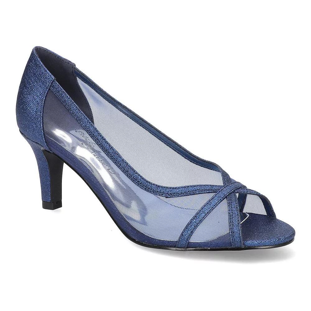 Easy Street Picaboo Women's Pumps, Size: 9 Wide, Blue Glttr Product Image