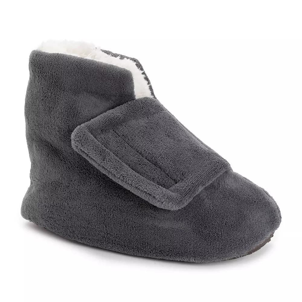 Softones by MUK LUKS Adjustable Shearling Mens Bootie Slippers Blue Product Image