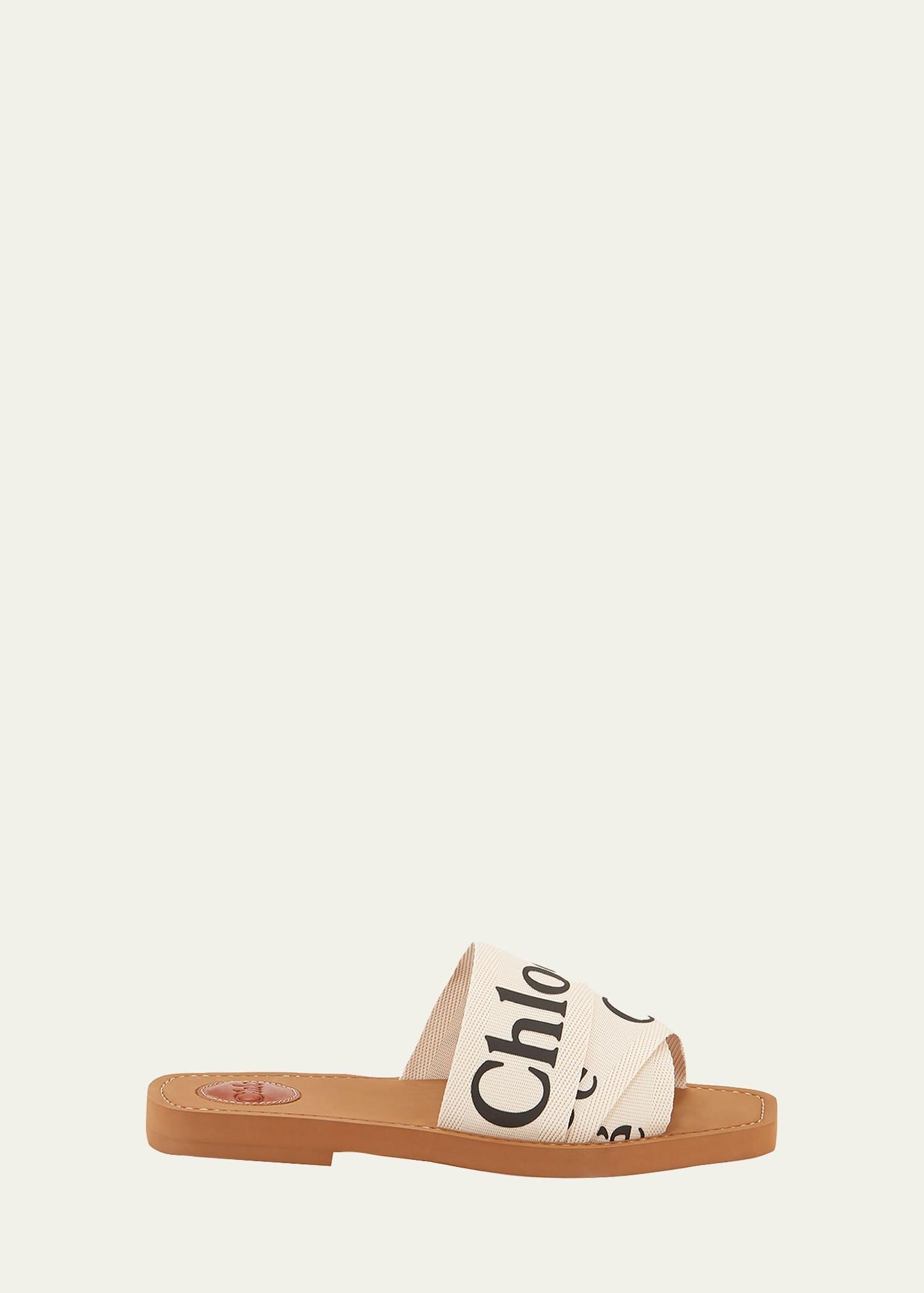 Woody Flat Logo Ribbon Slide Sandals Product Image