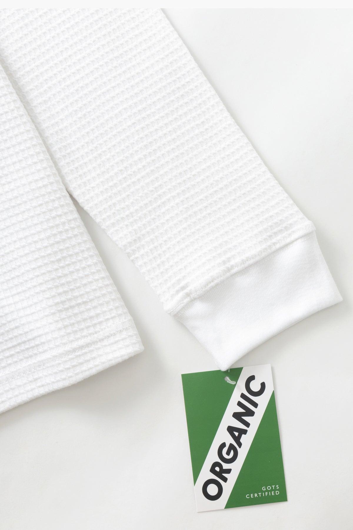 Power Goods - Thermal Waffle Long Sleeve Tee - White Product Image