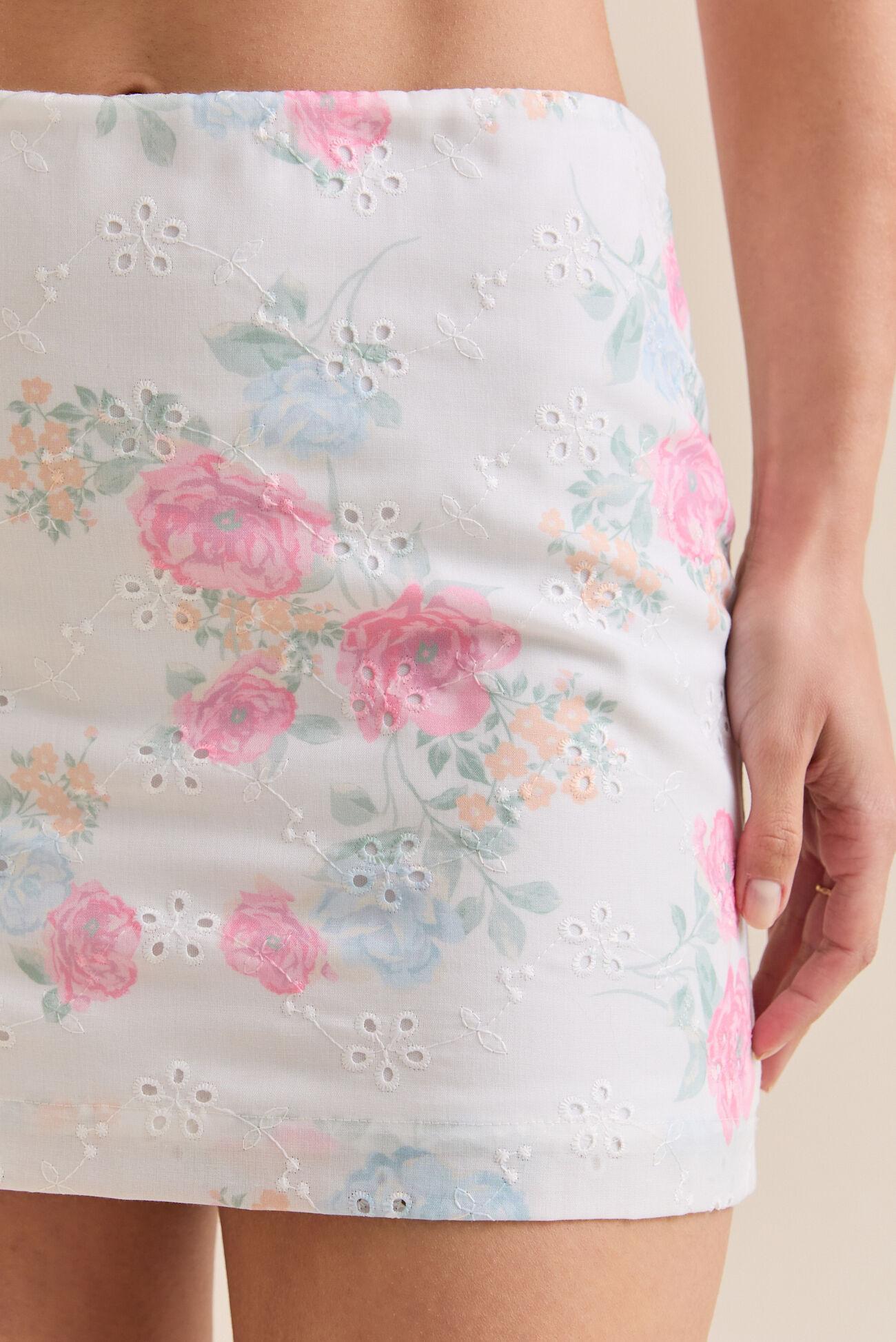 Angie Floral Mini Skirt Product Image