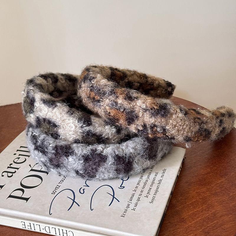 Leopard Furry Headband Product Image