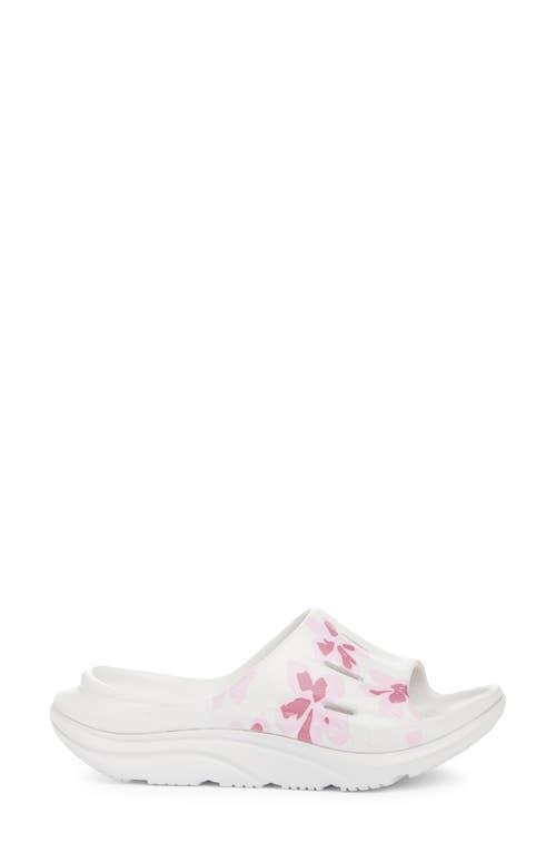 HOKA Gender Inclusive Vibrant Bloom Ora Recovery Slide 3 Sandal in Nimbus Cloud /Pink Twilight at Nordstrom, Size 15 Women's Product Image
