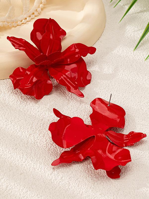 Flower Shape Drop Earrings Product Image