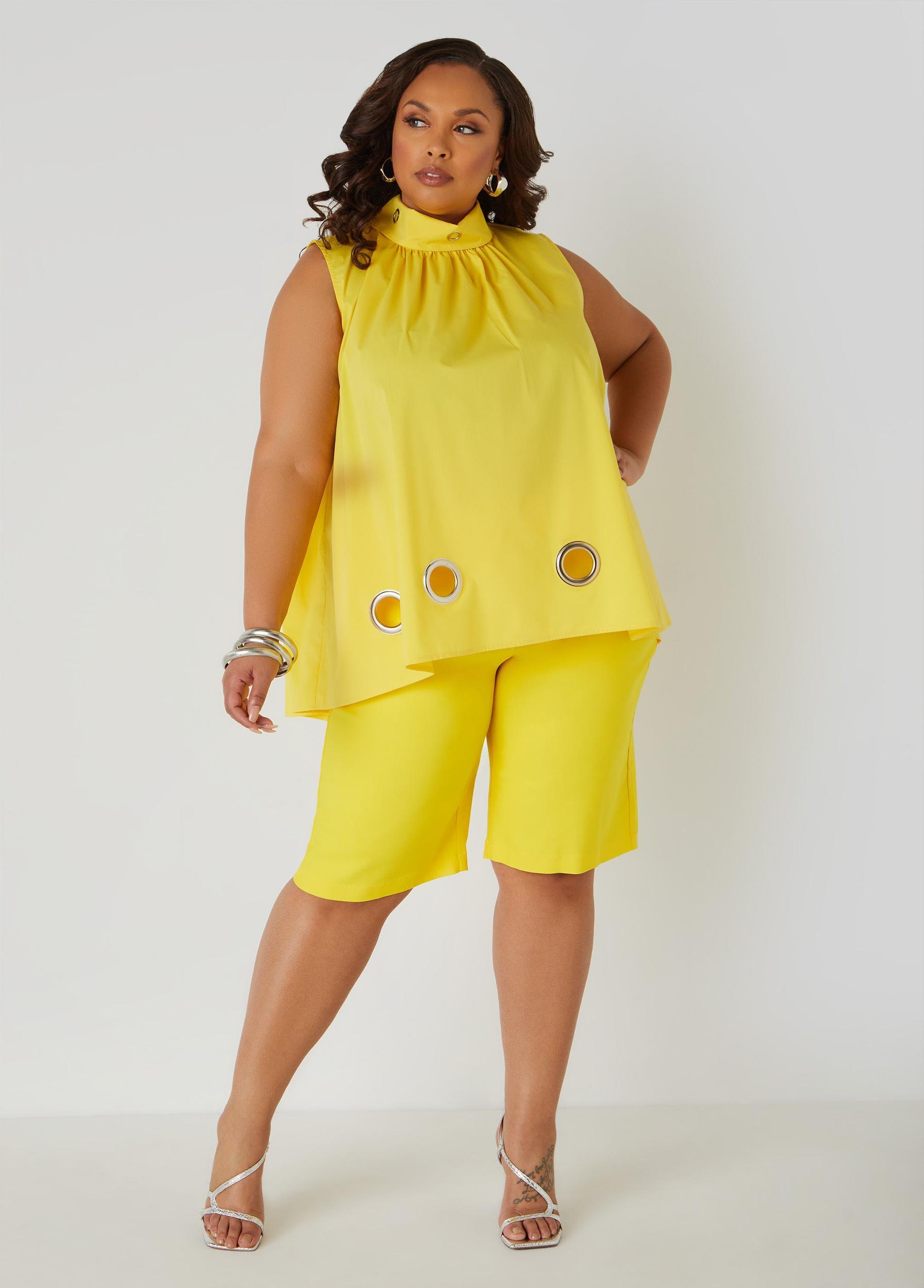 Grommet Embellished Poplin Blouse Product Image