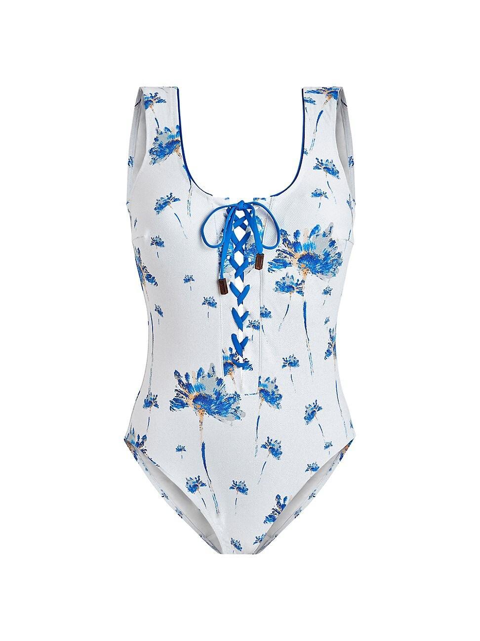 Womens Herbie Lace-Up One-Piece Swimsuit Product Image