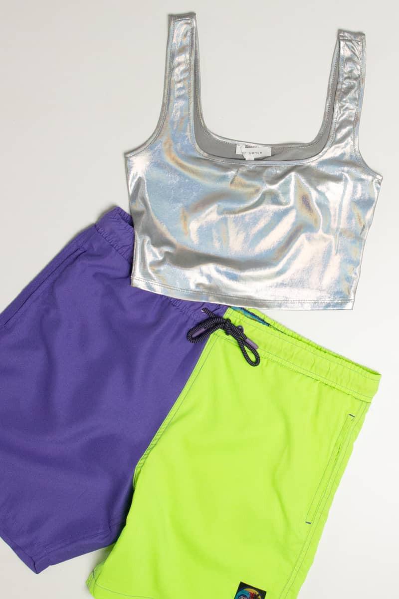 Silver Holographic Crop Tank Product Image