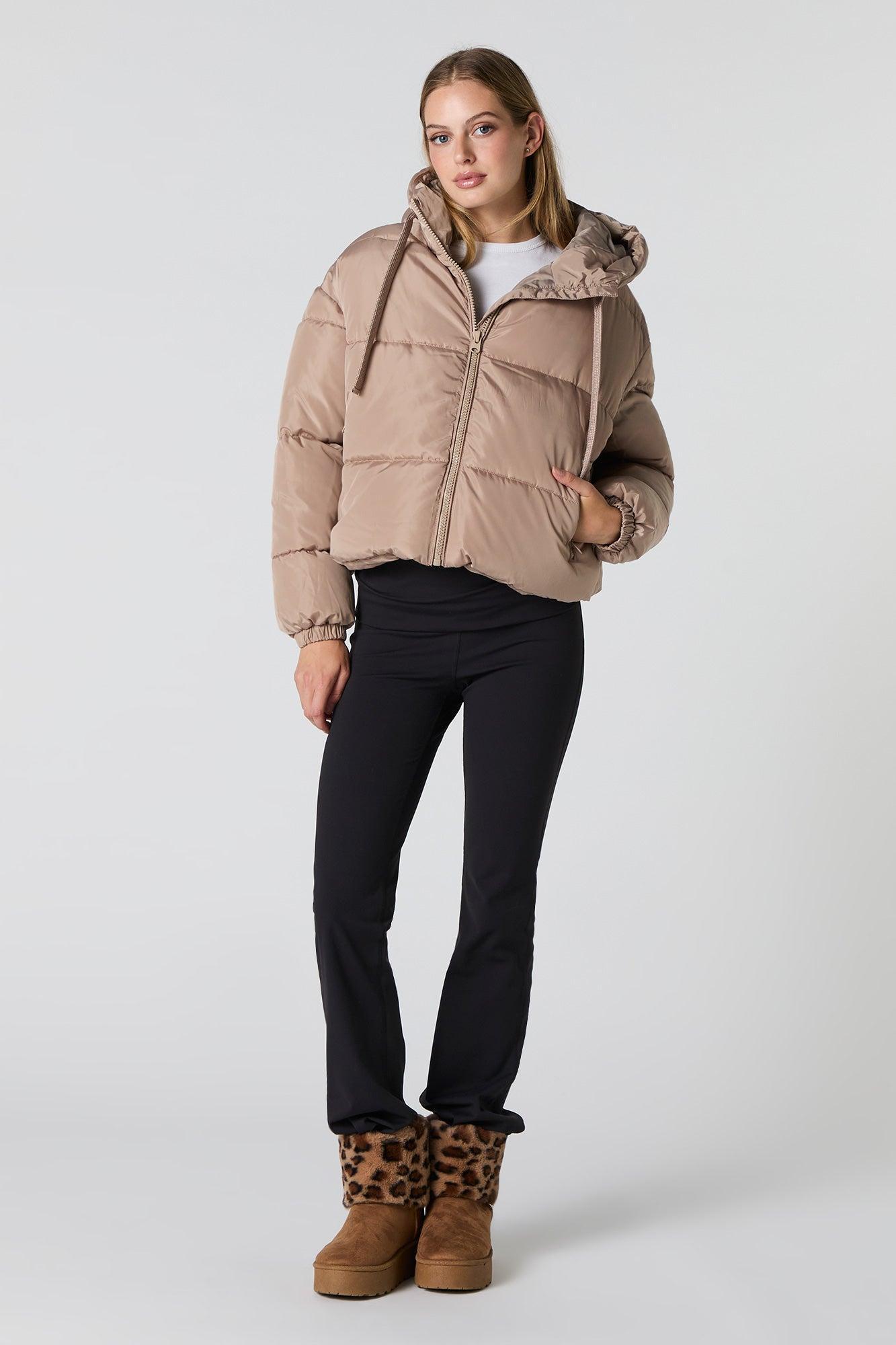 Drawstring Hood Puffer Jacket Female Product Image