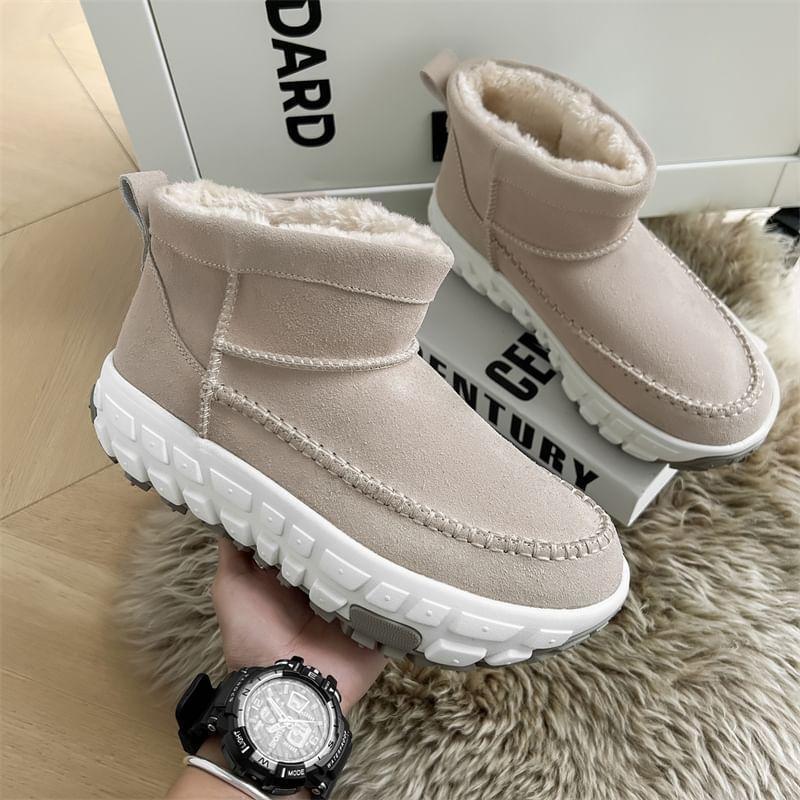 Fleece-Lined Short Snow Boots Product Image