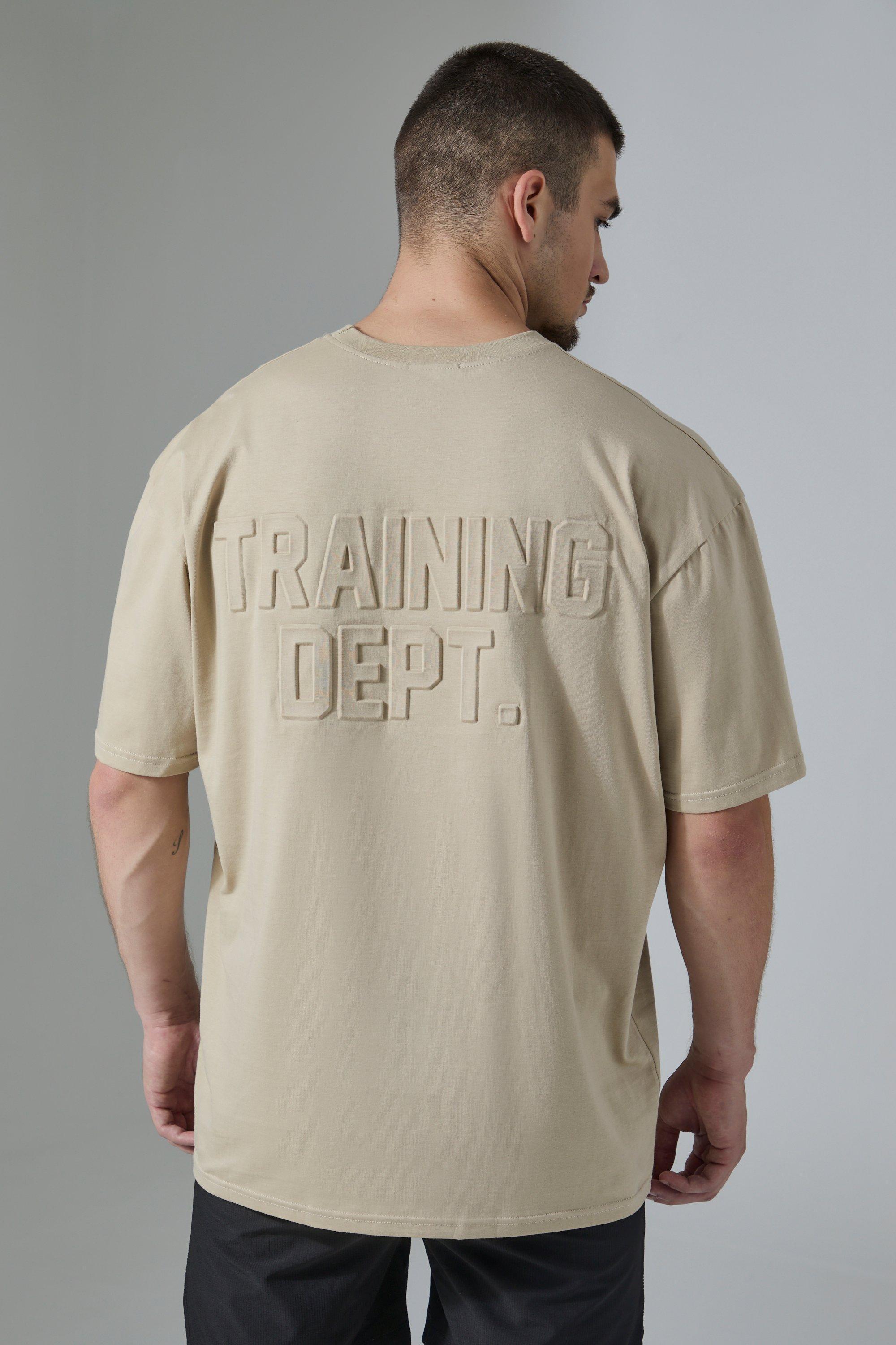 Mens Tall Man Active Training Dept Embossed Oversized T-shirt - Black Product Image