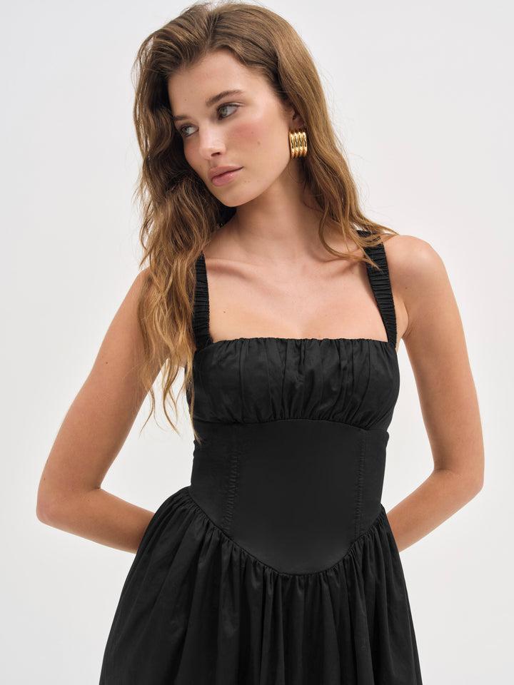 Etienne Midi Dress — Black Product Image