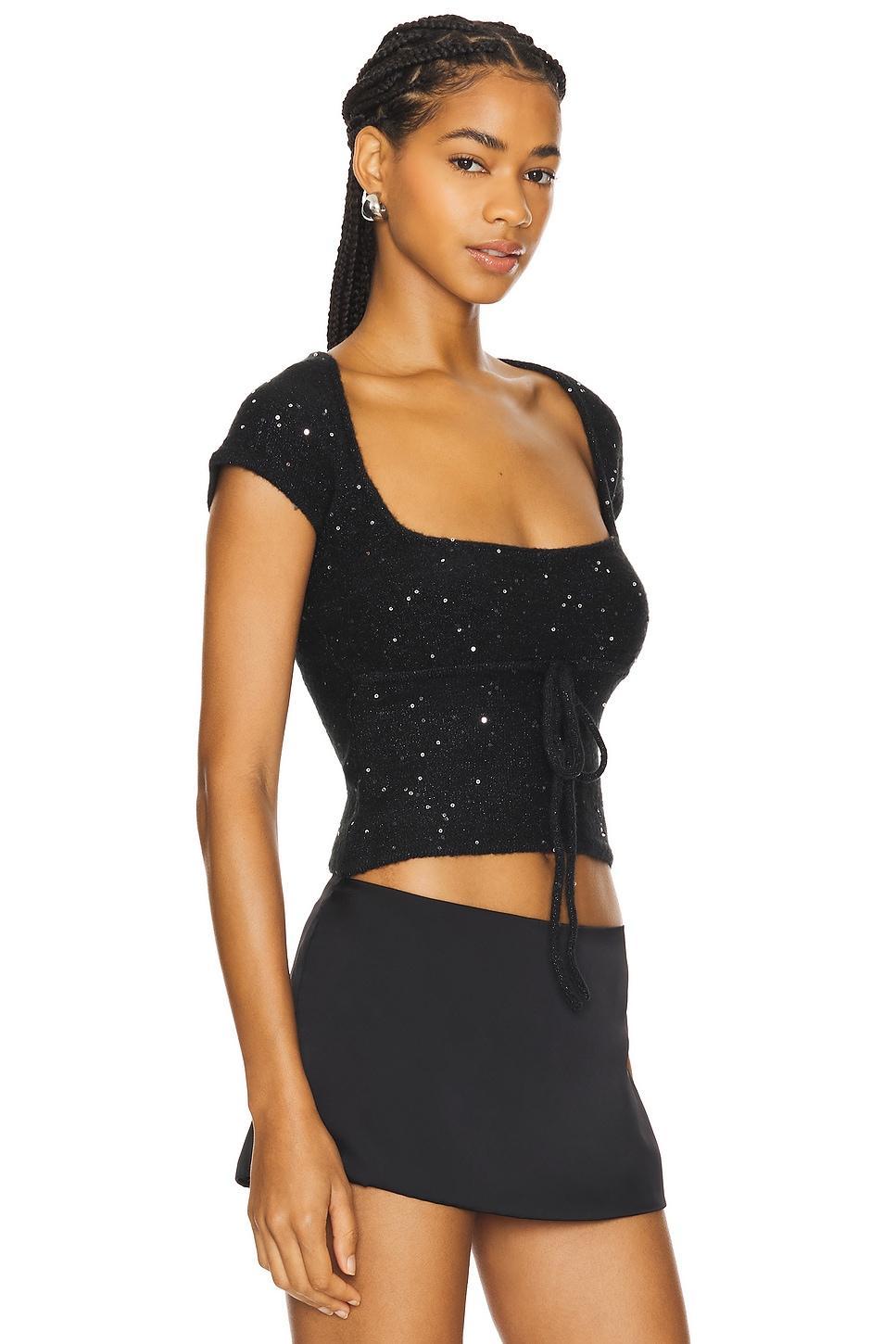Miki Sequin Knit Top GUIZIO Product Image