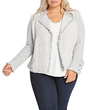 Nic+Zoe Fringe Mix Knit Jacket Product Image