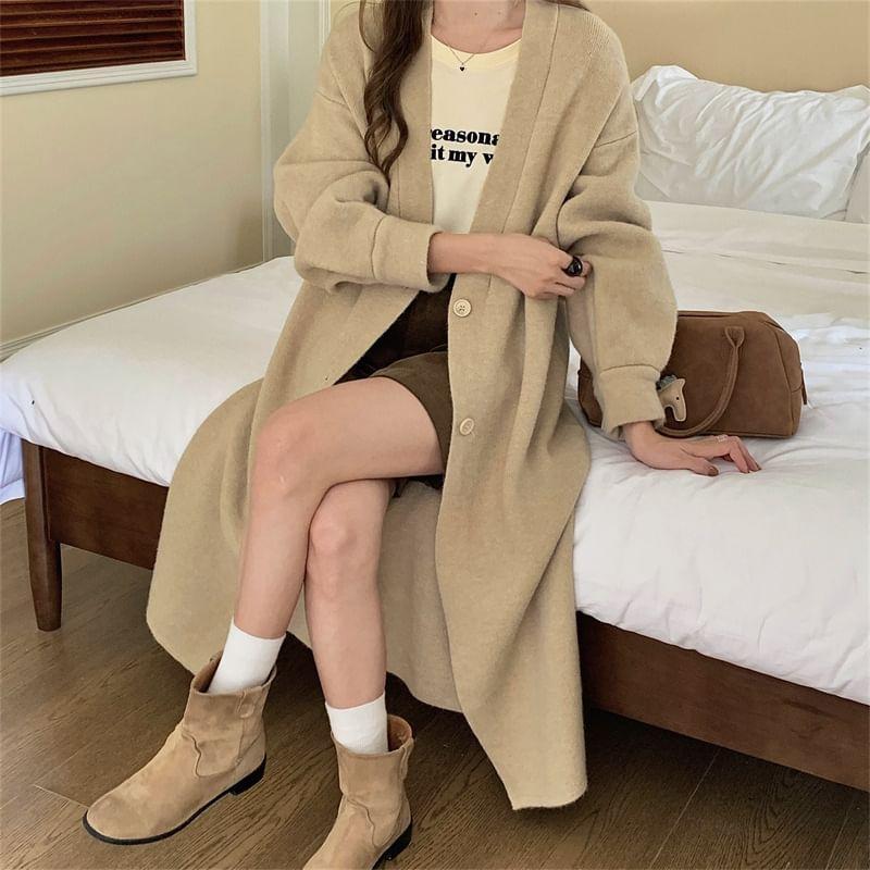 V-Neck Midi Cardigan Product Image