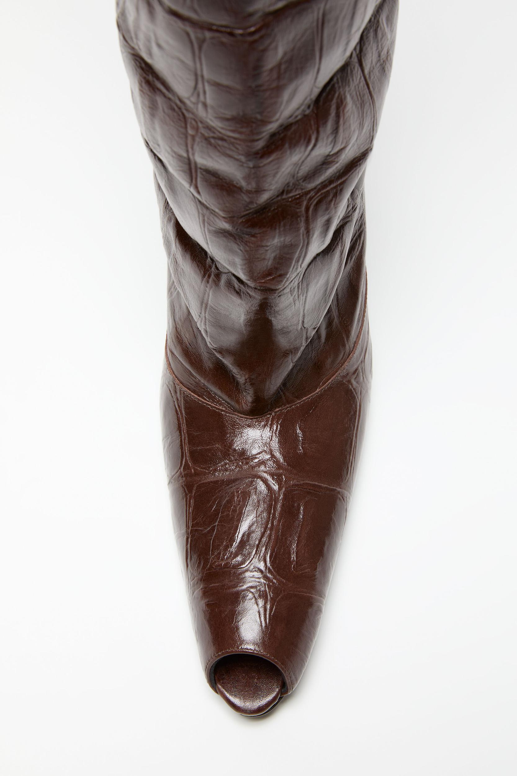 Leather boots open toe Product Image