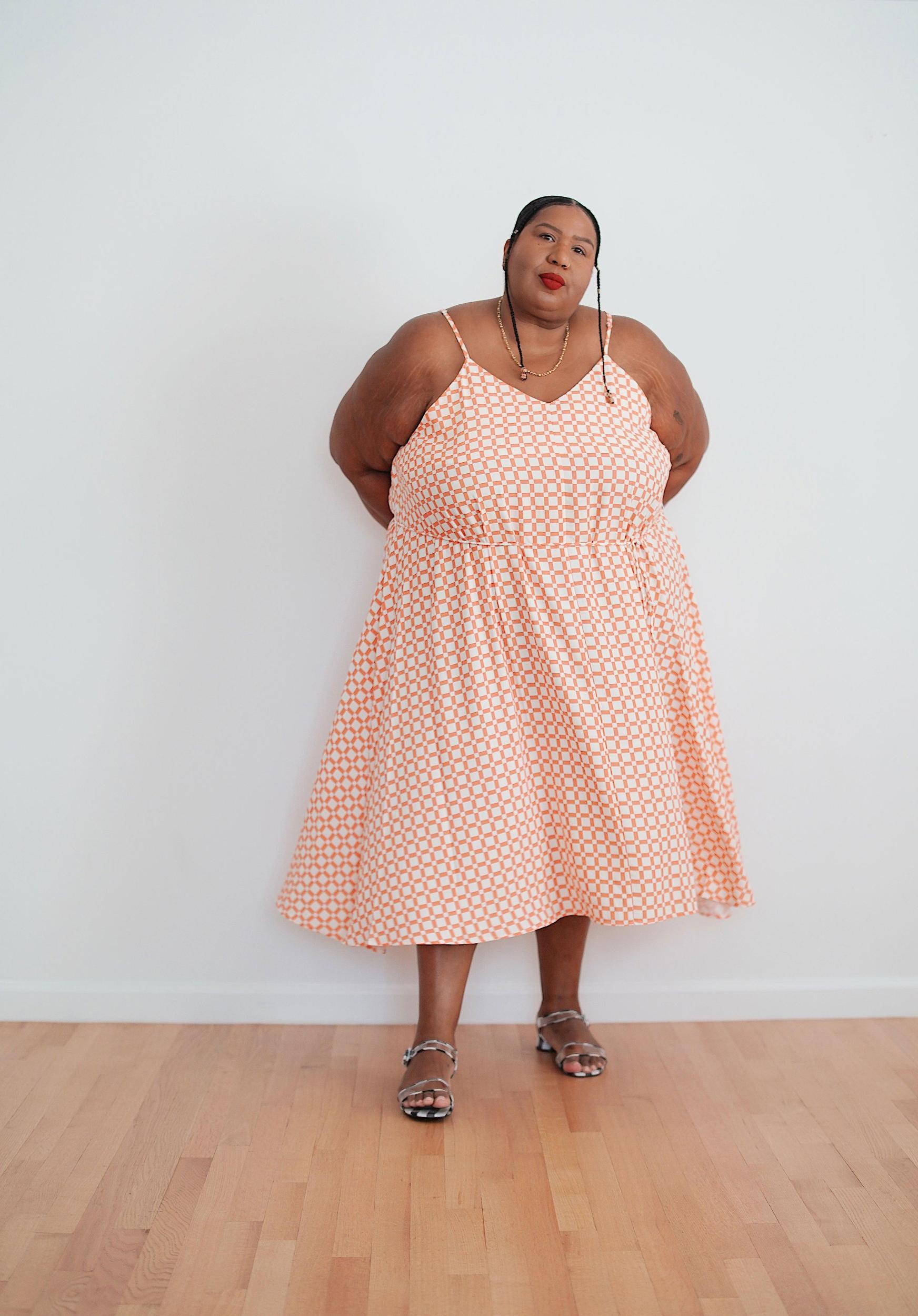 @itsmekellieb X WRAY Sunday Dress - Sunset Basket Check Product Image