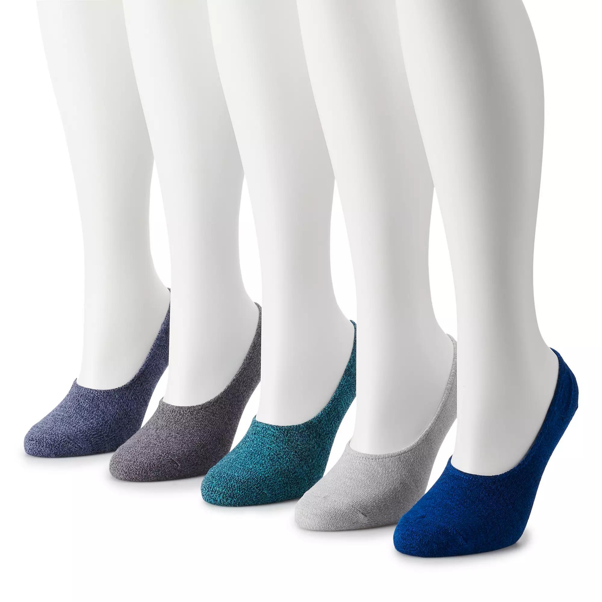 Women's Sonoma Goods For Life® 5-Pack No-Show Socks, Size: 9-11, Blue Product Image