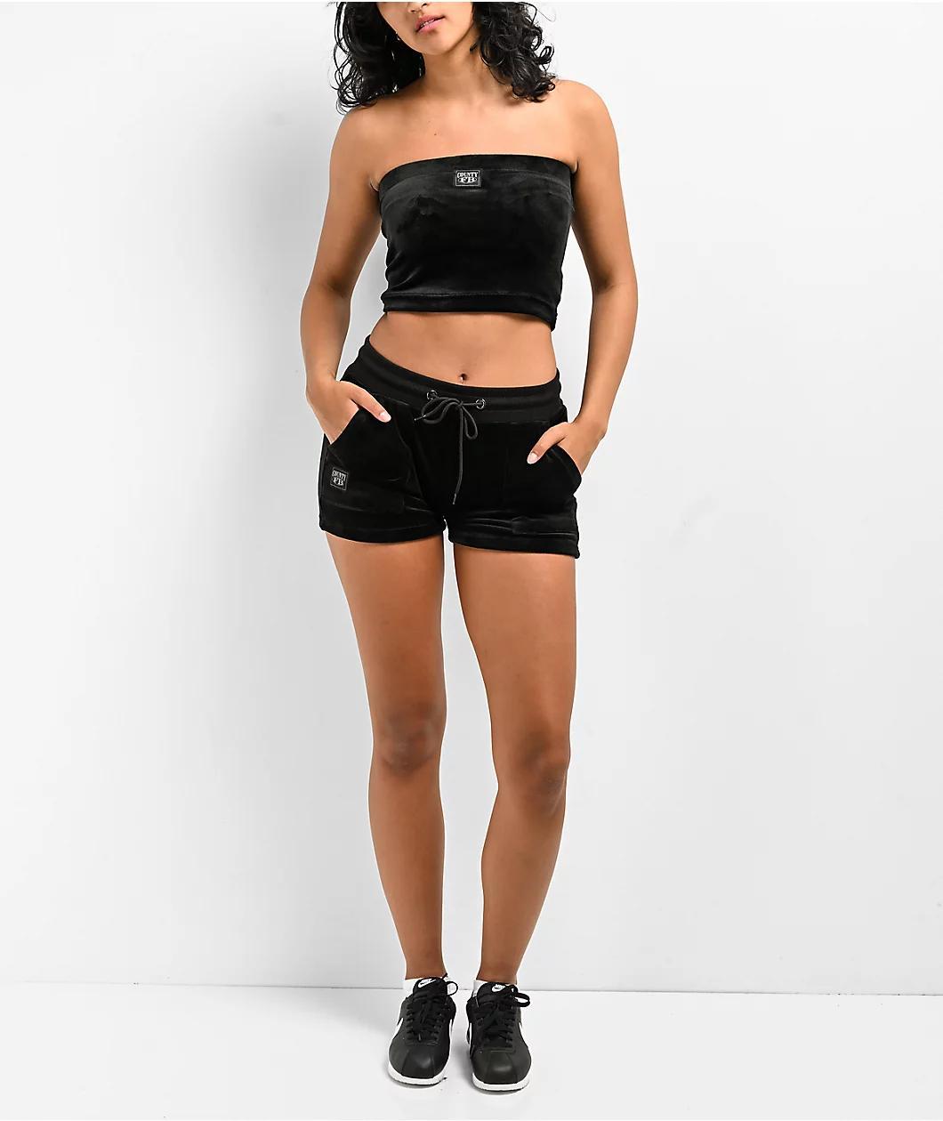 FB County Black Velour Tube Top Product Image