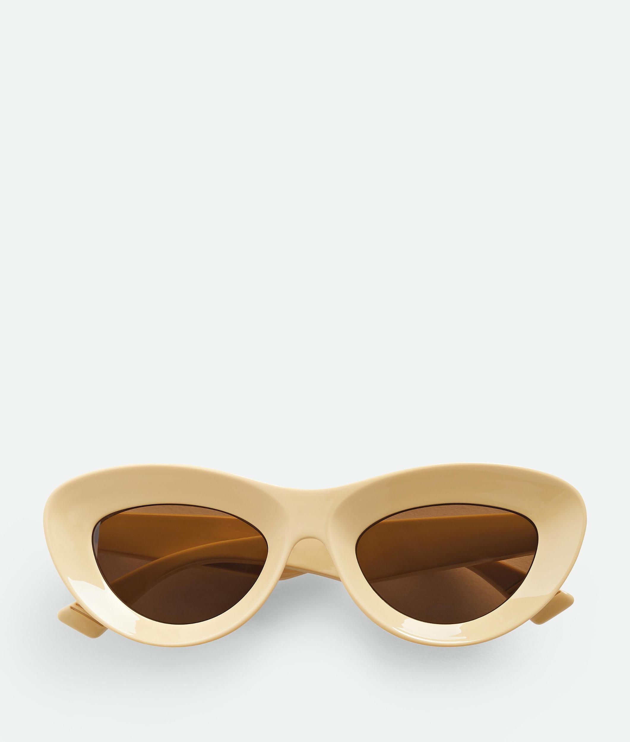 Sharp Cat Eye Sunglasses in Yellow/brown Product Image
